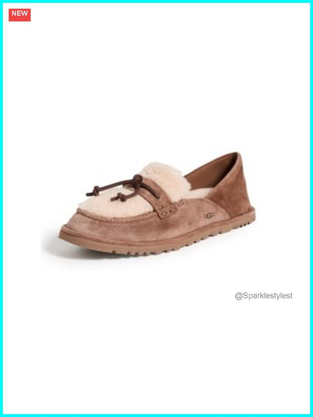 UGG Zora Kid Suede Textile Loafer Slip-On with Sheepskin Sockliner